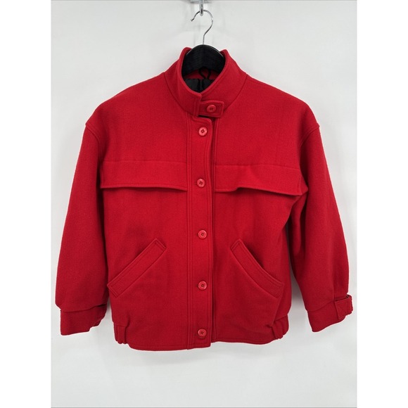 Woolrich Jackets & Blazers - The WOOLRICH Woman Pure Wool Jacket Coat Made‎ USA Red Small EVC Lined 80s
